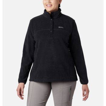 Columbia Benton Springs Half Snap Plus Size, Pullover Negros Para Mujer | 038691-AQS